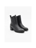 Purapiel Boots Damen-Lederstiefeletten mit Absatz, in Schwarz