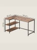 VASAGLE Computertisch Barnet in Braun - (B)120 x (H)76 x (T)80 cm