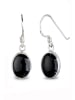 Elli Ohrringe 925 Sterling Silber Oval in Schwarz