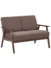 Beliani 2-Sitzer Sofa ASNES in Braun - (W) 110 x (H) 80 x (L) 80 cm
