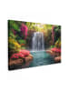 MuchoWow Leinwand bilder Tropischer Wasserfall (BxH)