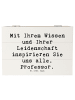 Mr. & Mrs. Panda Holzkiste Spruch Inspirierender Professor mit S... in Weiß