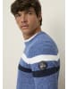 Man's World Rundhalspullover in jeansblue melange