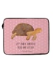 Mr. & Mrs. Panda Laptop Case Schildkröte MHerzieren mit Spruch in Rot Pastell