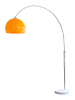 SalesFever Bogenlampe 208 cm höhenverstellbar dimmbar Marmorfuß und Schirm in Orange