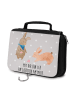 Mr. & Mrs. Panda Waschtasche Hasen Muschel mit Spruch in Grau Pastell