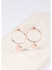 Hey Happiness Vergold. Ohrringe Kreis Edelstahl in Rosegold