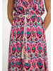 IZIA Damen Maxikleid Mit Allover-Print in Pink Mehrfarbig