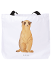 Mr. & Mrs. Panda Tote Bag Erdmännchen ohne Spruch in Weiß