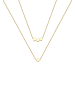 Elli Halskette 925 Sterling Silber Geo, Kreis in Gold