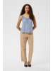 Cream Jersey-Top ärmellos CRANNA A-shape in Stonewash
