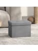 SONGMICS Sitzhocker Minota in Hellgrau - (B)40 x (H)31 x (T)31 cm