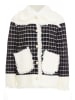 CARNEA Damen Strickjacke in Wollweiss Schwarz