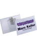 Durable Namensschild Click Fold 40x75mm transparent Packung mit 5 Stück