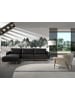 Angel Cerdá Ecksofa 6198 mit Chaise Longue in Schwarz/Stahl – (B)295 x (T)160 x (H)83 cm