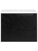 Beliani Badezimmerschrank QUINTELA in Schwarz/Weiß - (W) 60 x (H) 48 x (L) 52 cm