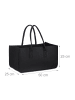 relaxdays 3x Filzkörbe in Schwarz/ Grau/ Anthrazit - (B)25 x (H)25 x (T)50 cm
