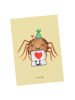 Mr. & Mrs. Panda Postkarte Spinne Agathe Brief ohne Spruch in Gelb Pastell