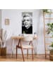 WALLART Stoffbild mit Posterleisten - Marilyn privat in Grau