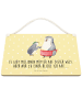 Mr. & Mrs. Panda Schild Pinguin mit Kind mit Spruch in Gelb Pastell
