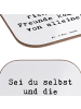 Mr. & Mrs. Panda Glasuntersetzer Spruch Neue Freunde finden mit ... in Weiß