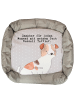 Mr. & Mrs. Panda Hundesofa Jack Russell Terrier Moment mit Spruch in Grau Pastell