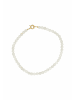 Gemshine Kette ohne Anhänger WEIßER JADE in gold coloured