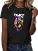 RMK T-Shirt Peace SCHWARZ-Weiss