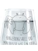 Mr. & Mrs. Panda Trinkglas Sternzeichen Krebs mit Spruch in Transparent