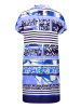Betty Barclay Sommerkleid mit überschnittenen Ärmeln in Blau/Weiß