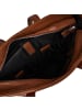 Plevier Catz Aktentasche RFID Schutz Leder 43 cm Laptopfach in cognac