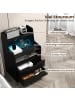 COSTWAY Nachttisch LED 45 x 35 x 72,5 cm in Schwarz