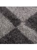 KADIMA DESIGN Teppich Hochflor Shaggy Waschbar Karo WATZMANN Strapazierfähig in Grau