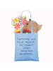 Mr. & Mrs. Panda Shopping Tasche Spruch Ein schwieriges Gespräch... in Sky Blue