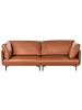 Beliani 3-Sitzer Sofa REVSNES in Braun/Schwarz - (W) 242 x (H) 86 x (L) 81 cm