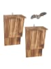 relaxdays 2 x Fledermauskasten in Natur - (B)22,5 x (H)34 x (T)12,5 cm