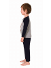 NORMANN Kleinkinder langarm Schlafanzug Pyjama Front print - 77780 in grau