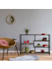 relaxdays Regal in Schwarz/ Dunkelbraun - (B)115 x (H)79 x (T)33 cm