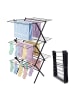 relaxdays Wäscheständer in Schwarz - (B)53,5 x (H)115 x (T)52 cm