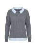 Ulla Popken Pullover in hellgrau mélange
