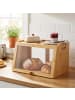 relaxdays Brotkasten in Natur - (B)26 x (H)23 x (T)39 cm