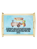 Mr. & Mrs. Panda Holz Tablett Igel Maronen mit Spruch in Eisblau