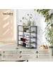 tectake Schuhregal Sheffield 100 x 30,5 x 93 cm, Industrial Holz hell, Eiche Sonoma