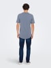 Only&Sons Rundhals T-Shirt Long Shirt in Blau