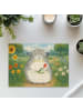 Mr. & Mrs. Panda Puzzle Chinchilla Blume Design ohne Spruch in Weiß