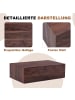 ABRIHOME Couchtisch in Braun Marmoroptik 90x50x30 cm rechteckig für Wohnzimmer