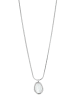 Adeliás Damen Edelstahl Halskette mit Anhänger 46 cm + 5 cm in silber