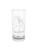 Mr. & Mrs. Panda Wasserglas Pinguin umarmen ohne Spruch in Transparent