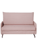 Beliani 2-Sitzer Sofa BELFAST in Rosa/Schwarz - (W) 147 x (H) 68 x (L) 80 cm