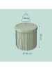 relaxdays Hocker in Salbei - (H)38 x Ø 38 cm
